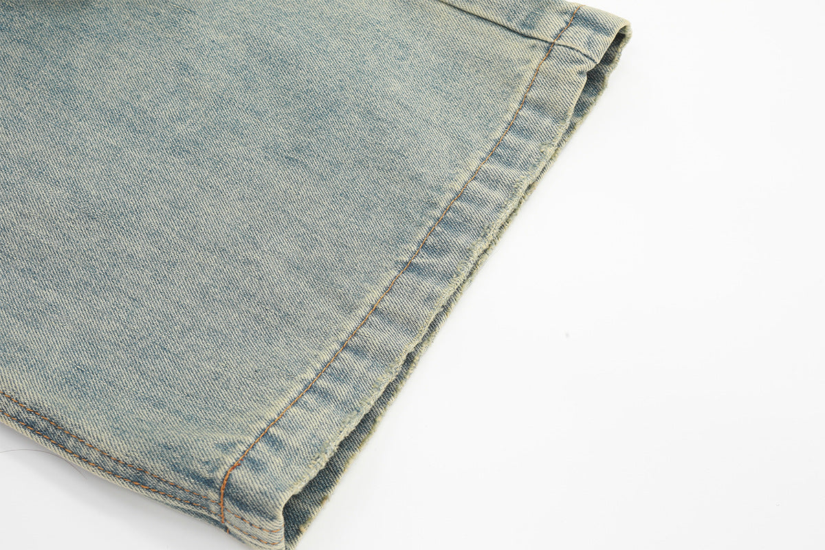Wash Straight Denim Jeans