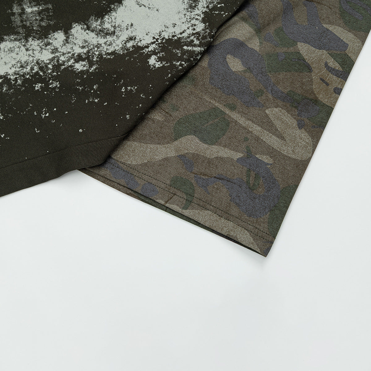 Camo Patchwork Graphic Print Short Sleeve T-Shirt