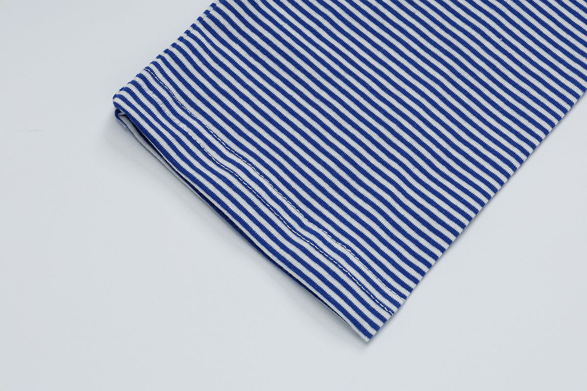 Striped Anime Graphic Oversize Long Sleeve T-Shirt