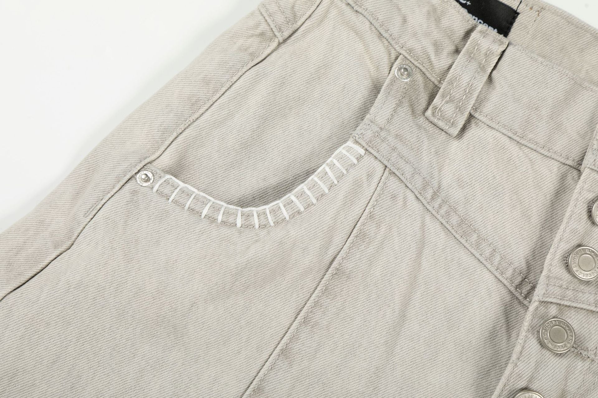 Panel Curved Wide Leg Cargo Pants