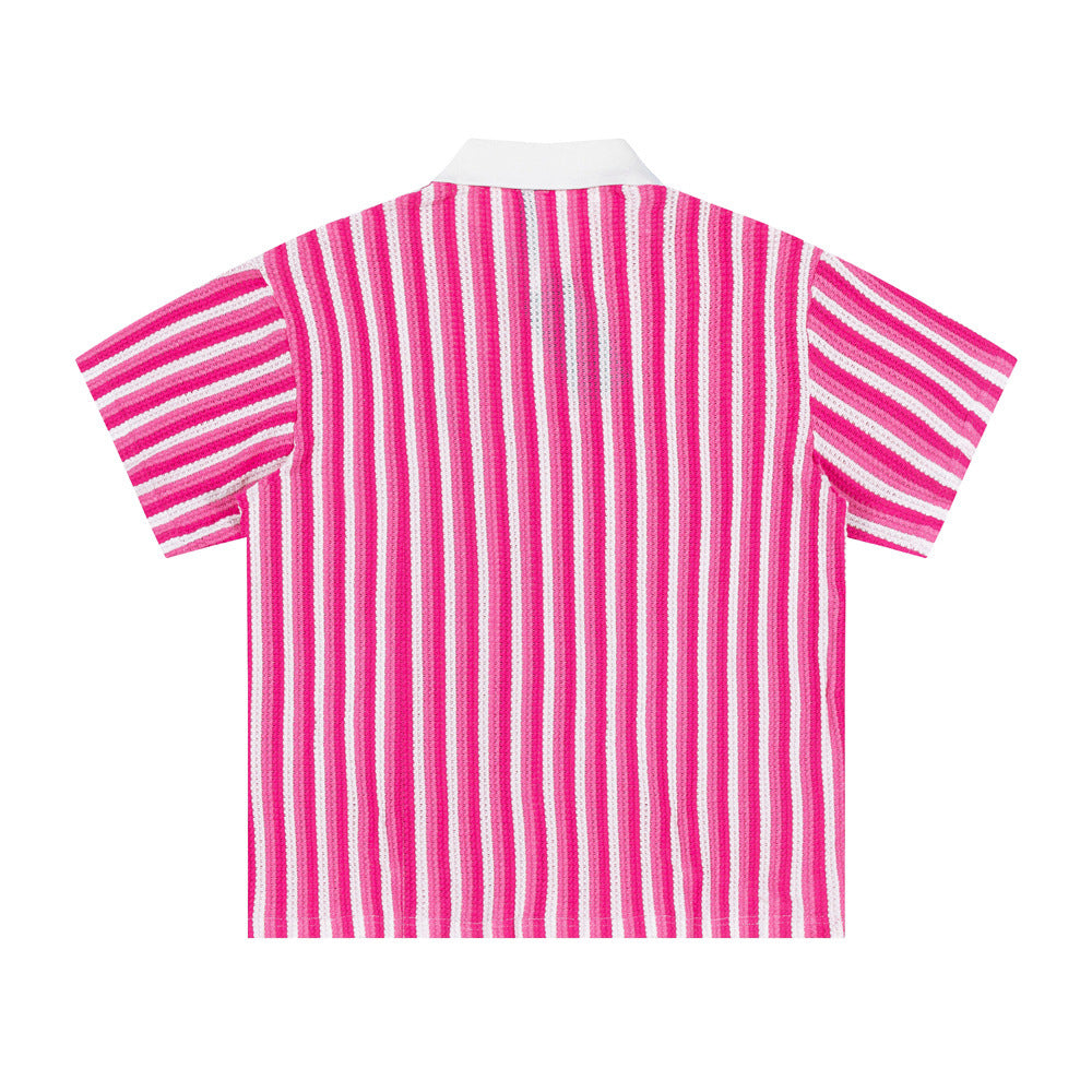 Camicia a maglia a righe verticali