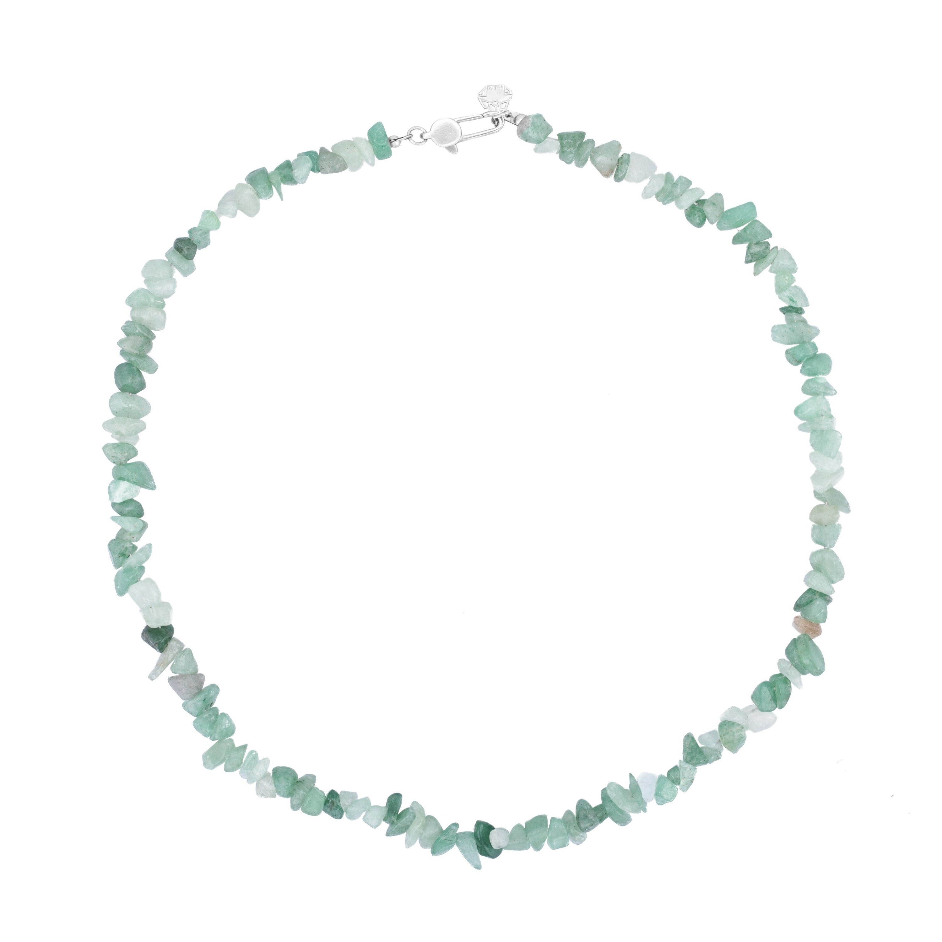 Collier cousu de pierres précieuses naturelles