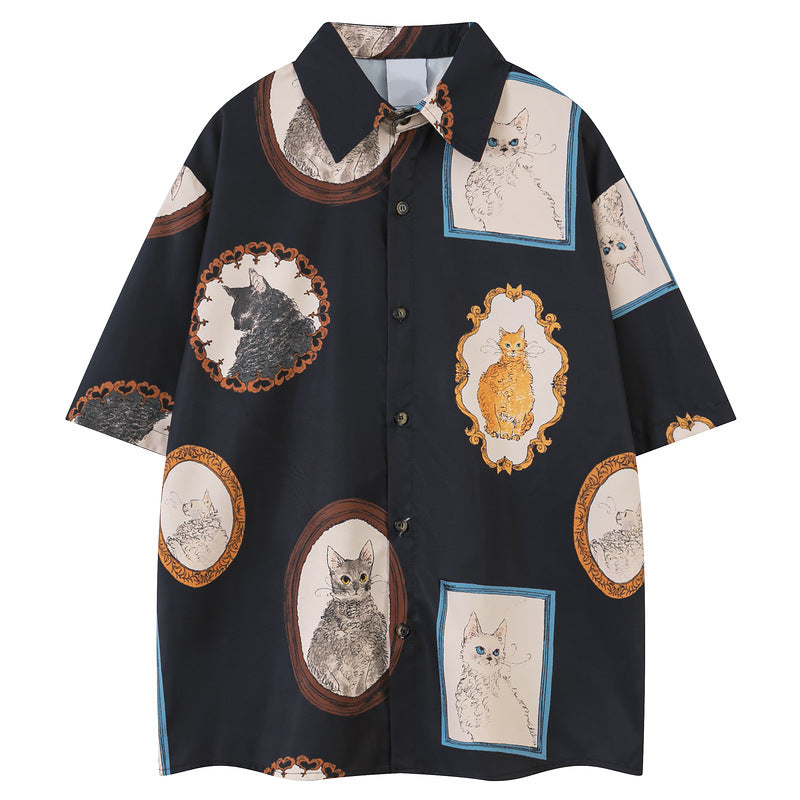 Retro Cats Portraits Shirt - MADXMARX