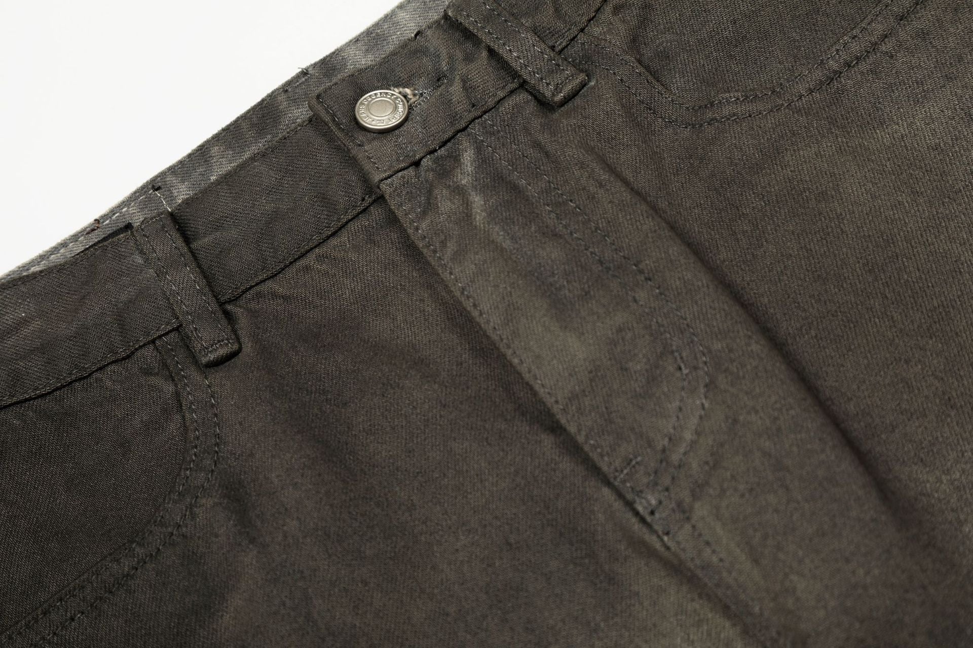 Dirty Washed Curved Denim Jeans