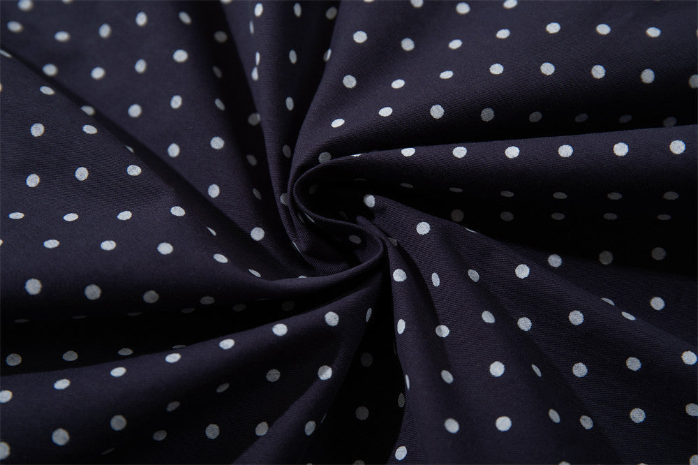 DAXUEN Wide leg polka dot trousers with stripes