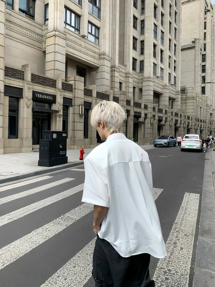 Letter Print Design Short Sleeve Shirt
