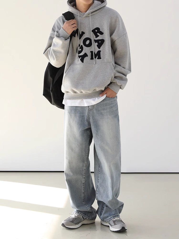 Embroidery Long Sleeve Hoodie