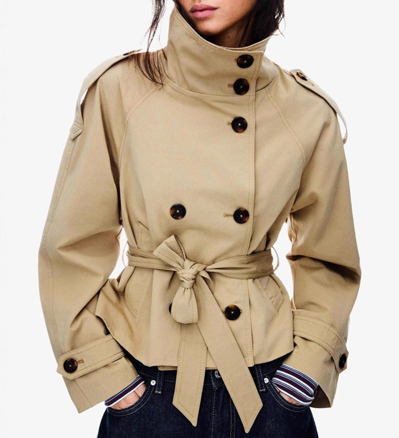 Basic Strapped Trench Coat
