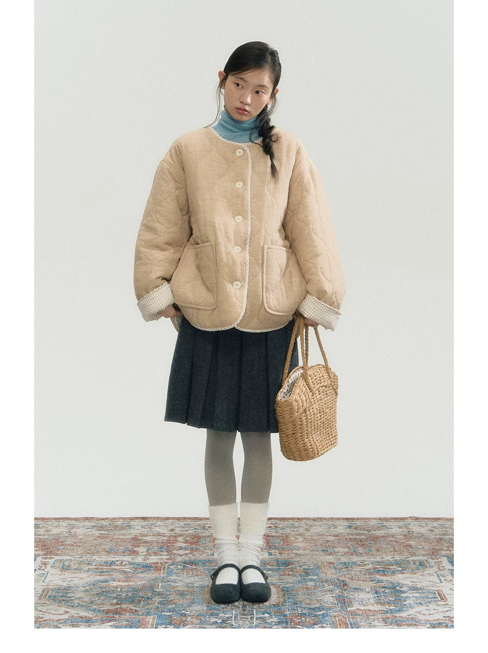 Plaid Puffer Jacket