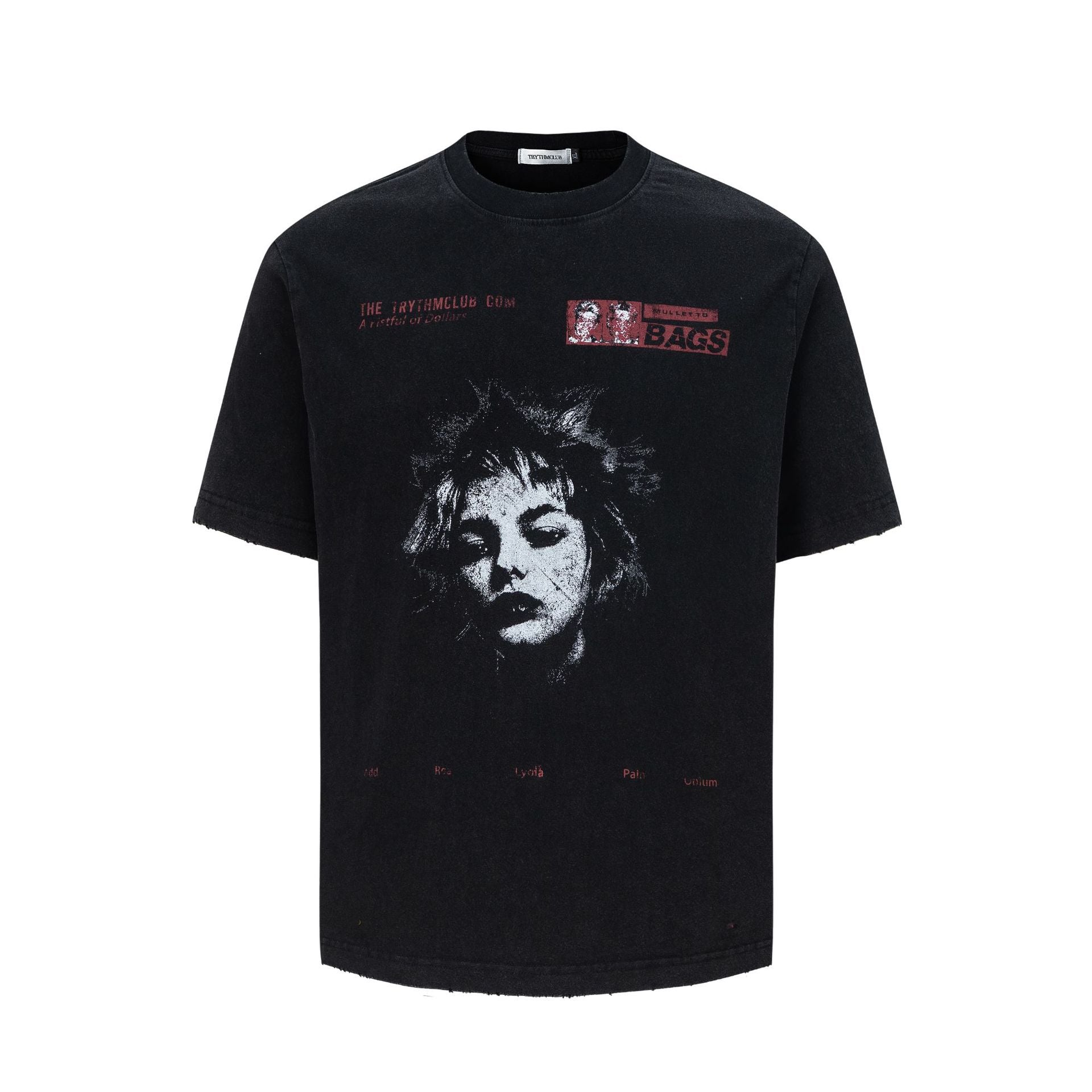 Paint Portrait Print Short Sleeve T-Shirt