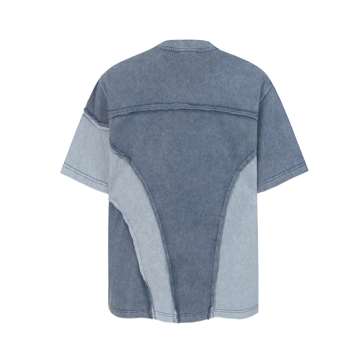 Cotton Wash Raw Edge Oversize Short Sleeve T-Shirt