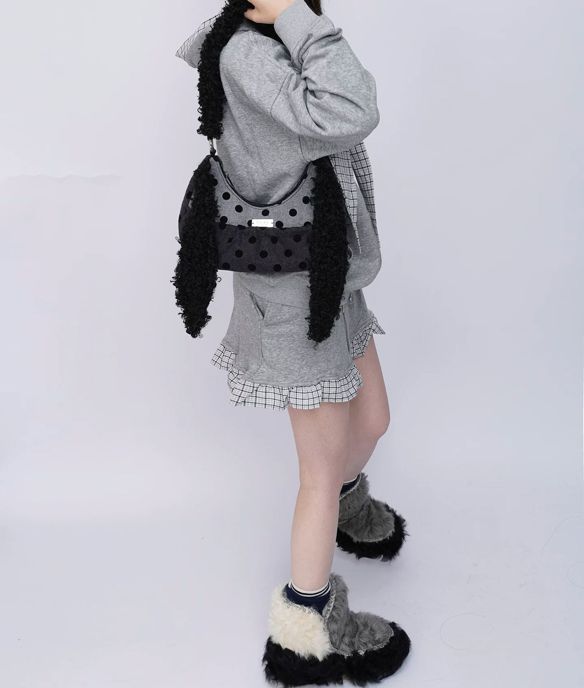 Furry Strap Mini Shoulder Bag