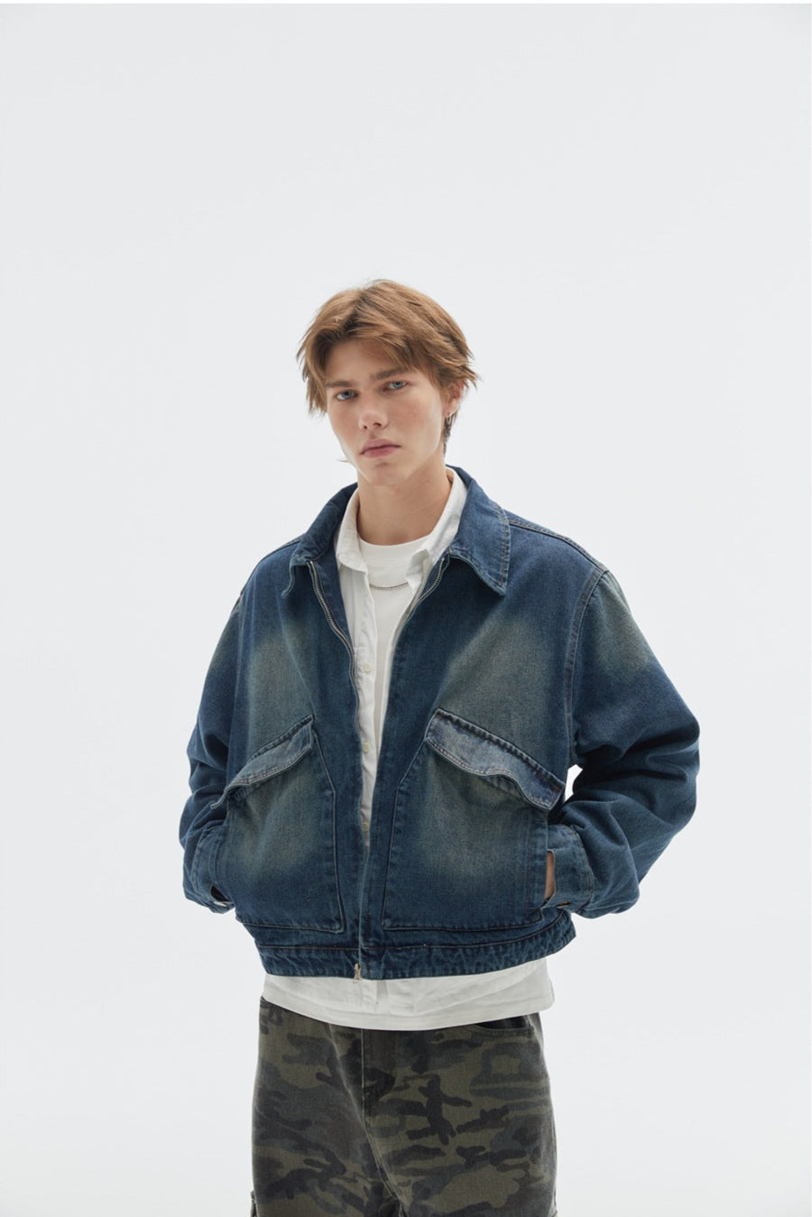 Chaqueta vaquera lavada retro