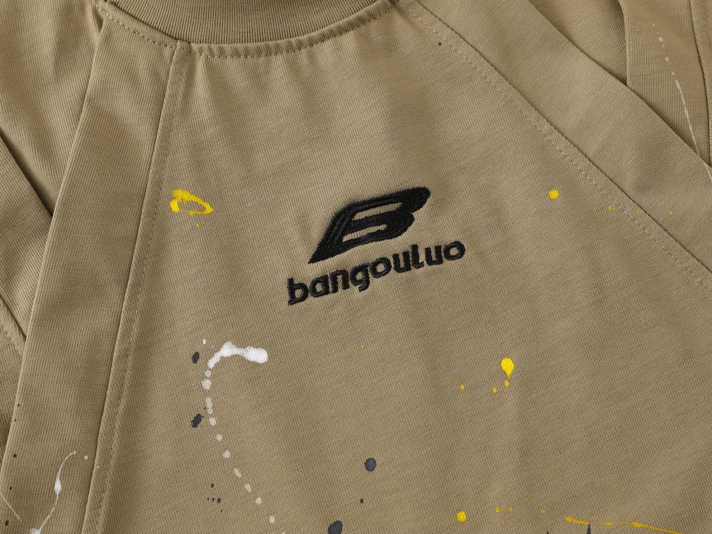 Washed Damage Paint Splatter Short Sleeve T-Shirt