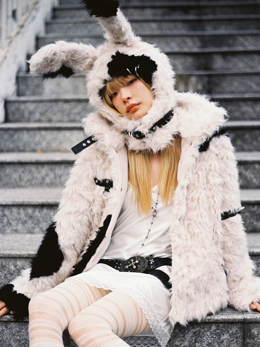 Patchwork Fake Fur Jacket