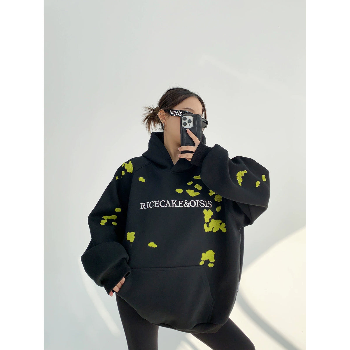 Thick Embroidery Oversized Hoodie