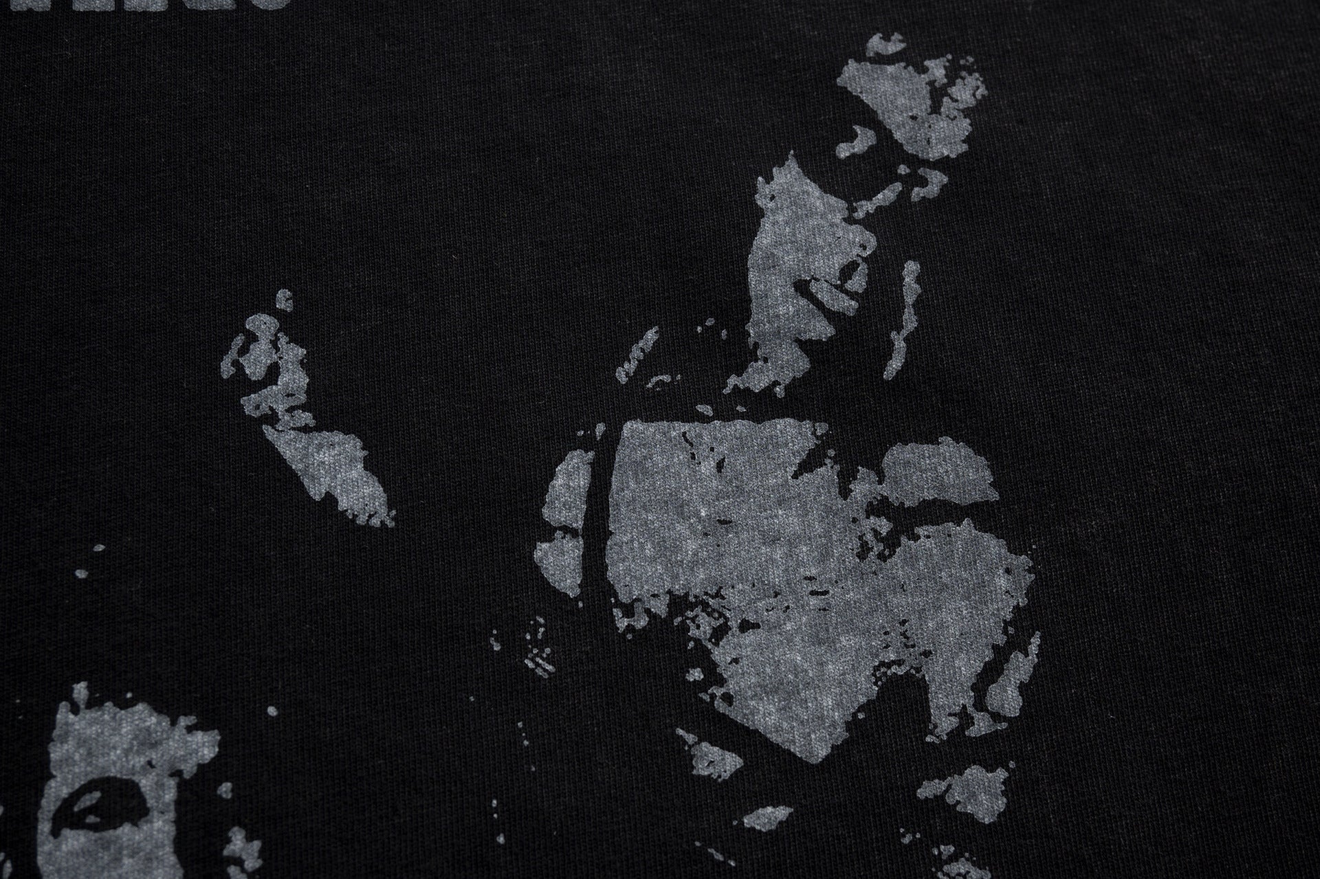 Rock Graphic Print Washed Cotton Short Sleeve T-Shirt
