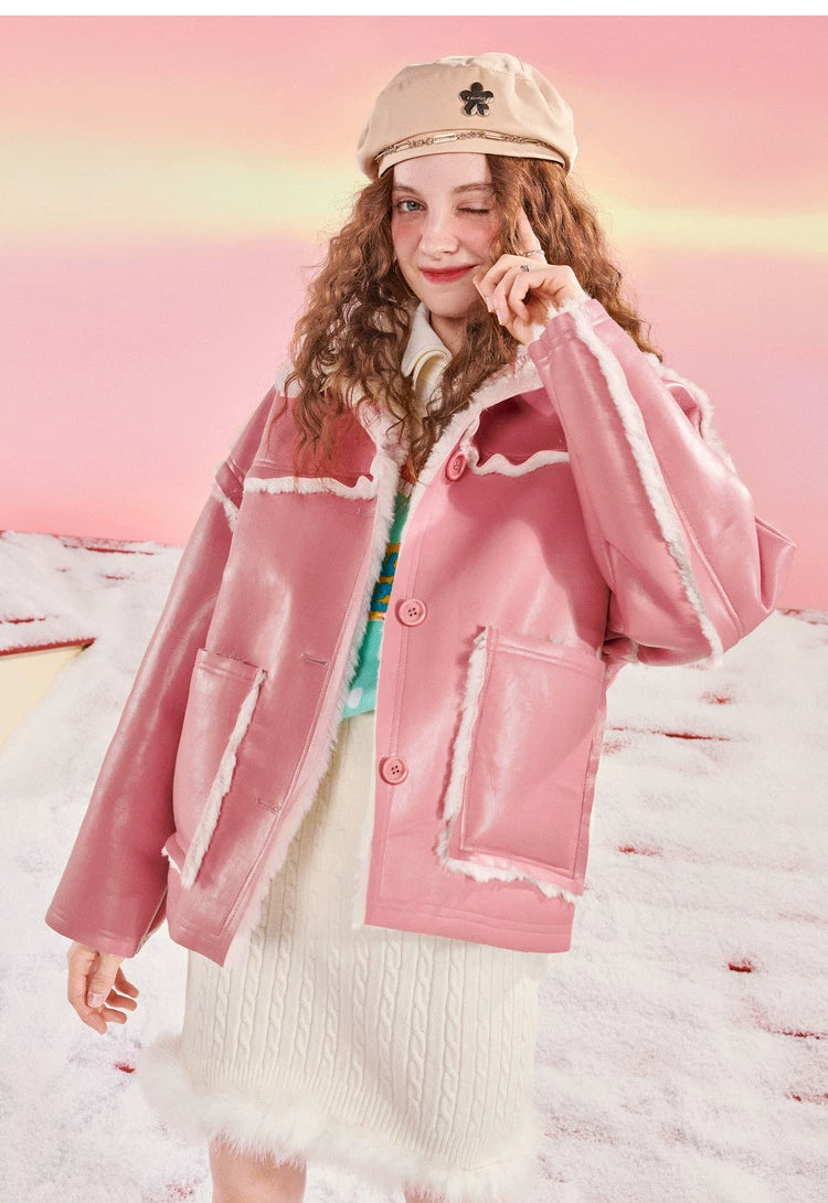 Suede Fur Collar Jacket