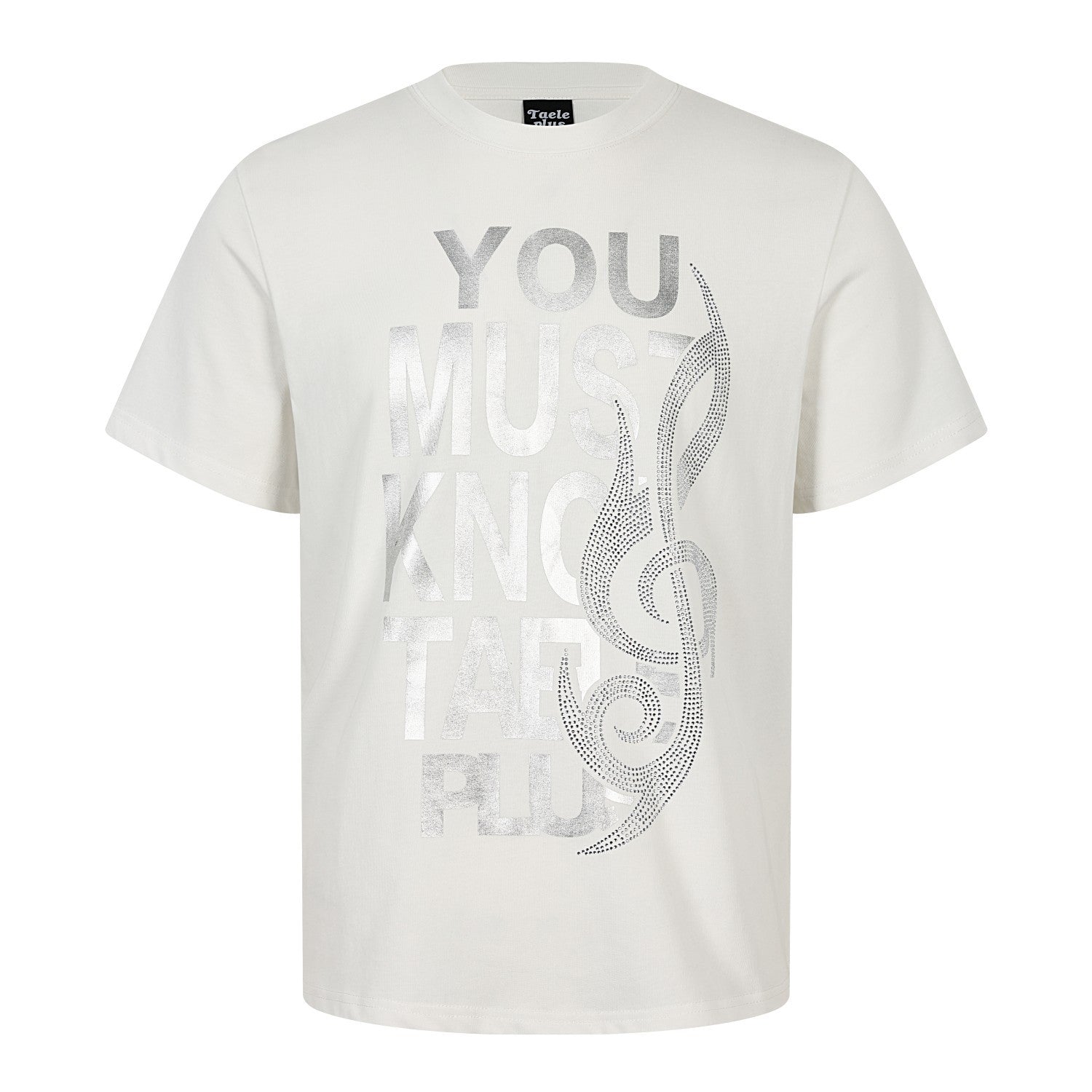 Letter Rhinestone Print Short Sleeve T-Shirt