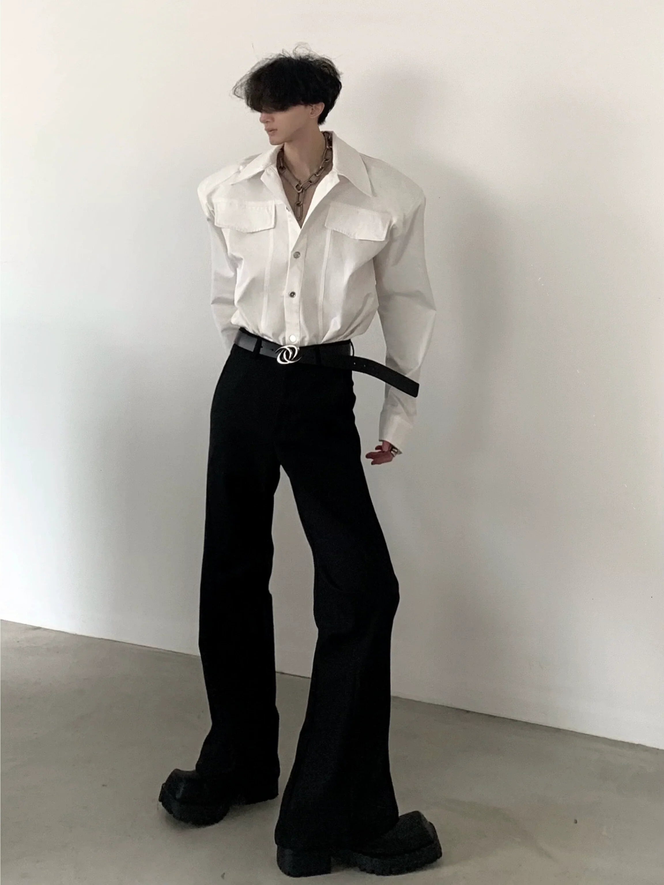 Shoulder Pad Long Sleeve Shirt