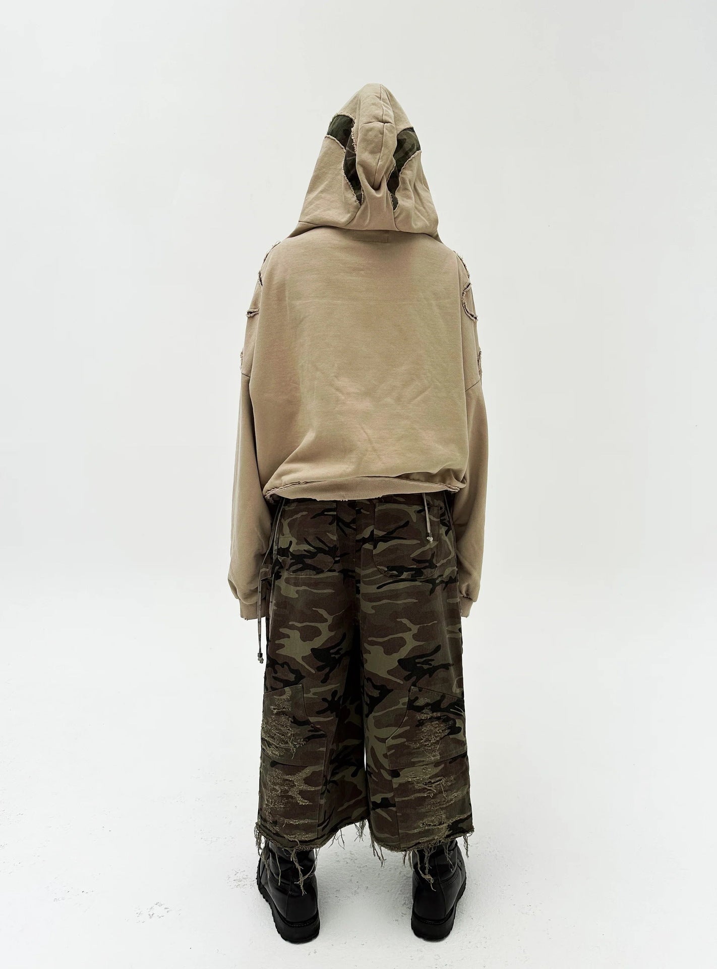 Y2K Drawstring Patch Embroidered Sweatshirt
