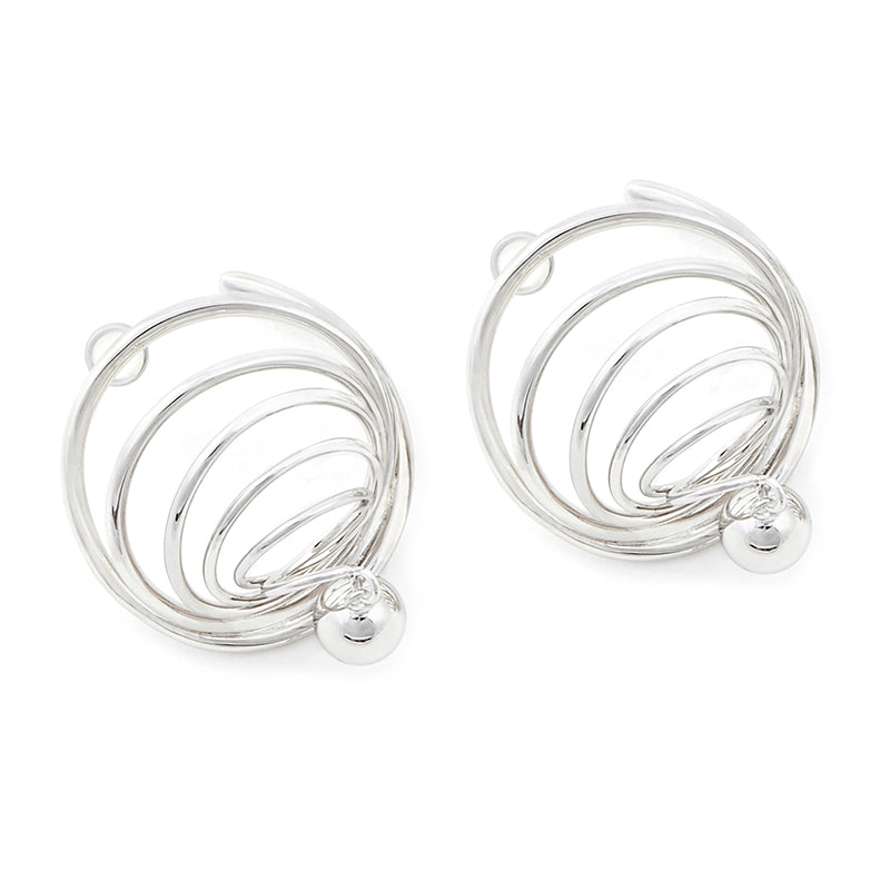 Spiral Circle Earrings