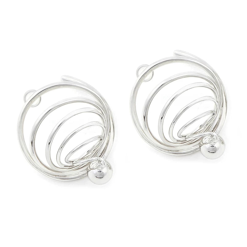 Spiral Circle Earrings