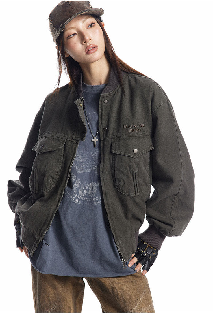 Unisex Twill Cargo Vintage Jacket