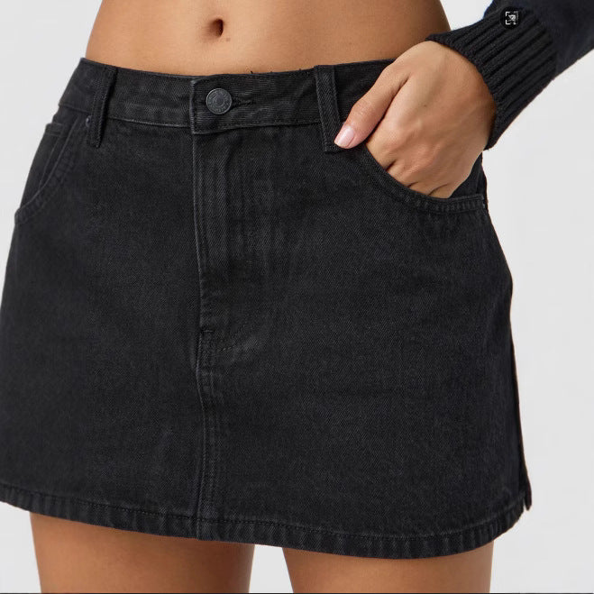 Gonna in denim elasticizzato casual slim