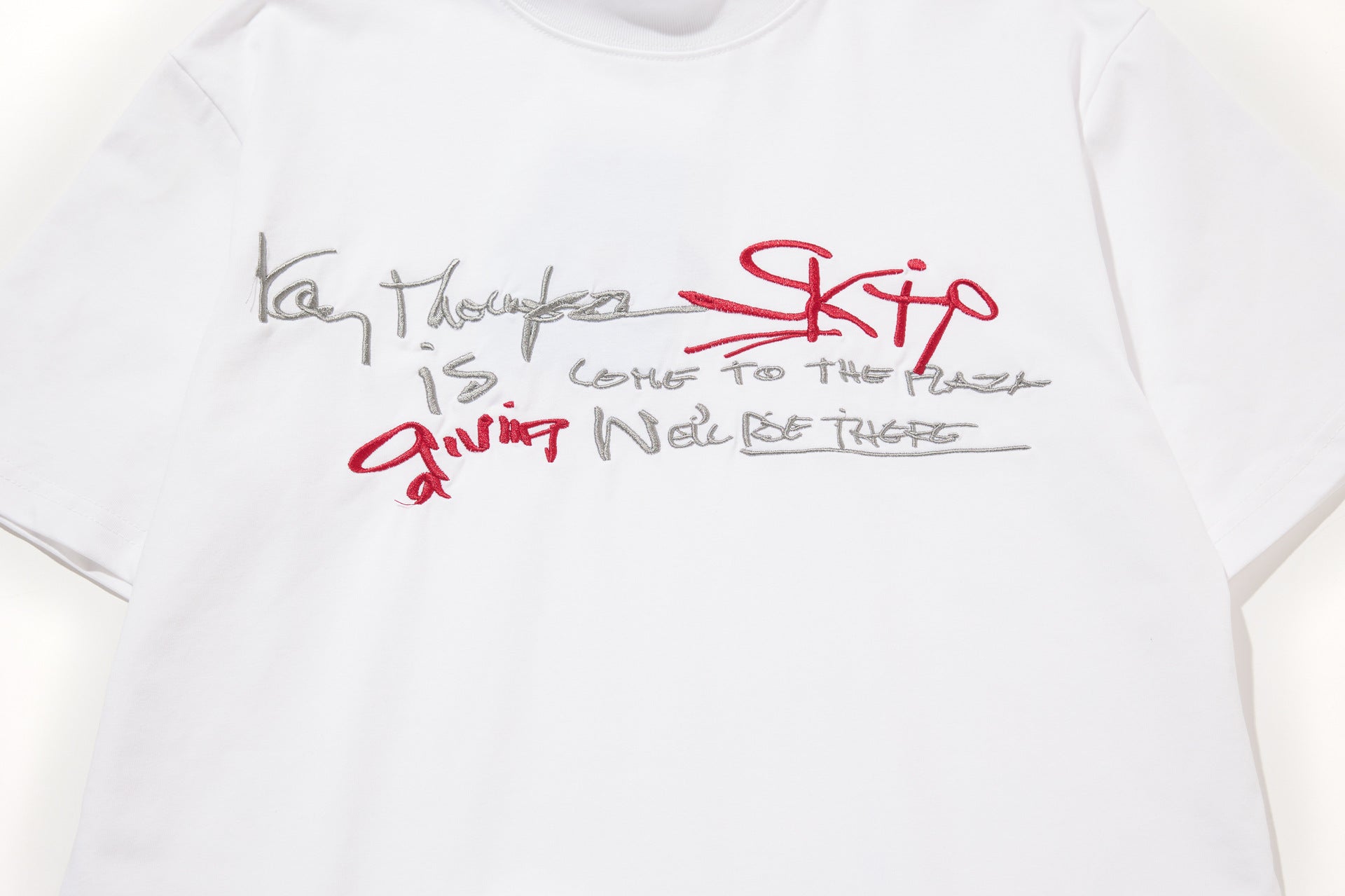 Letter Embroidery Short Sleeve T-Shirt