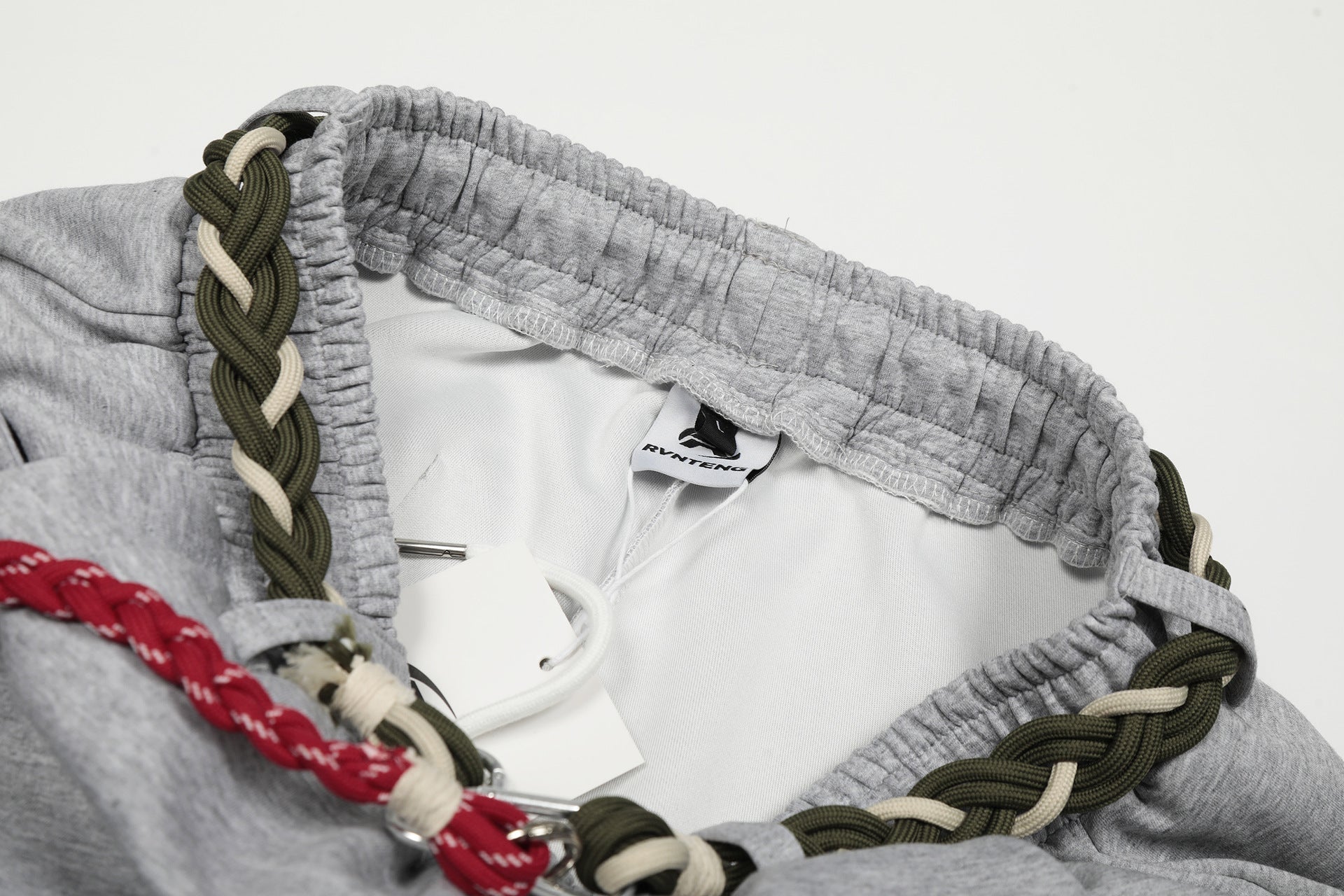 Rope Drawstring Curved Wide Leg Sweatpants