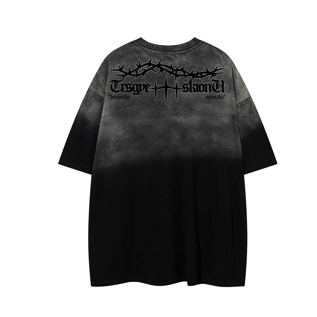 Gradient Thorn Logo Print Short Sleeve T-Shirt