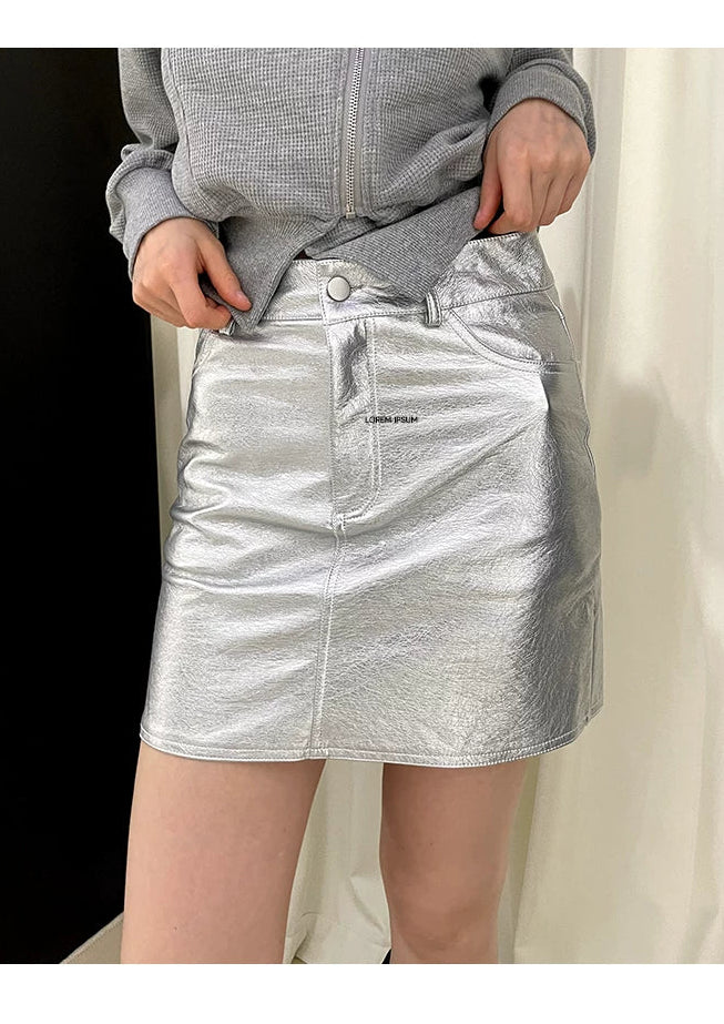 A-Line High Waist Half Skirt