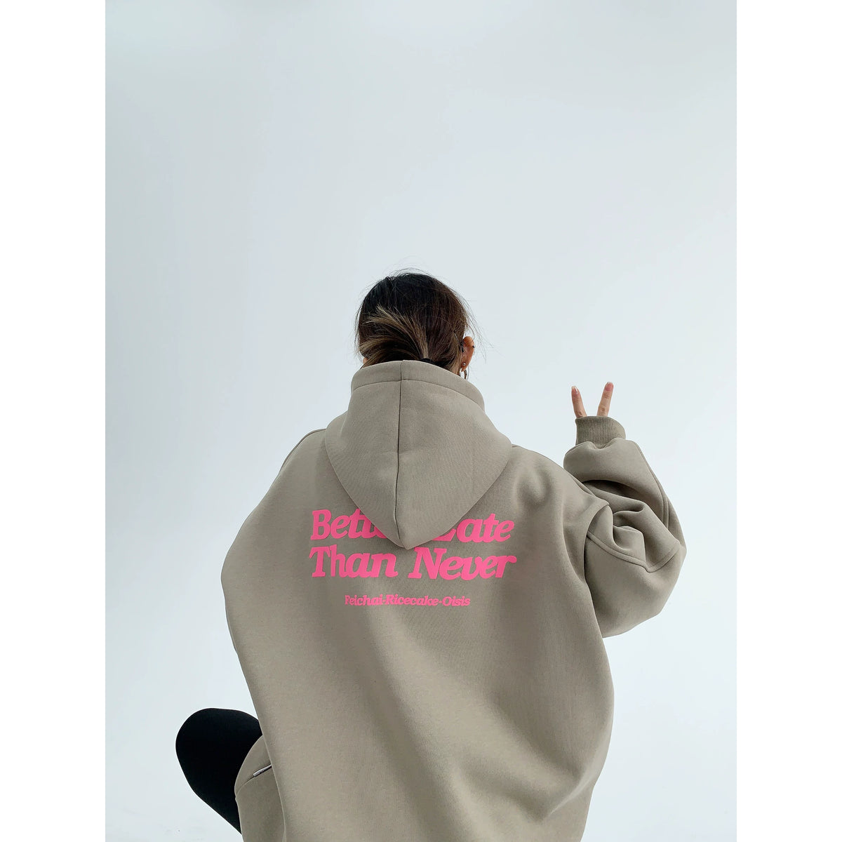 Sudadera con Capucha Oversize Estampada