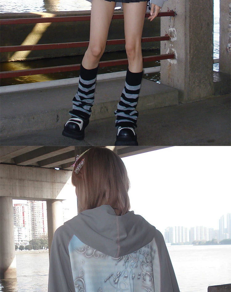Sweat à capuche oversize à motif lapin avec fermeture éclair