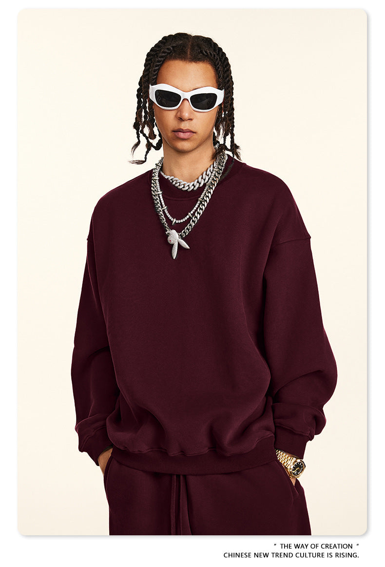 Fleece Lining Oversize Sweatshirt