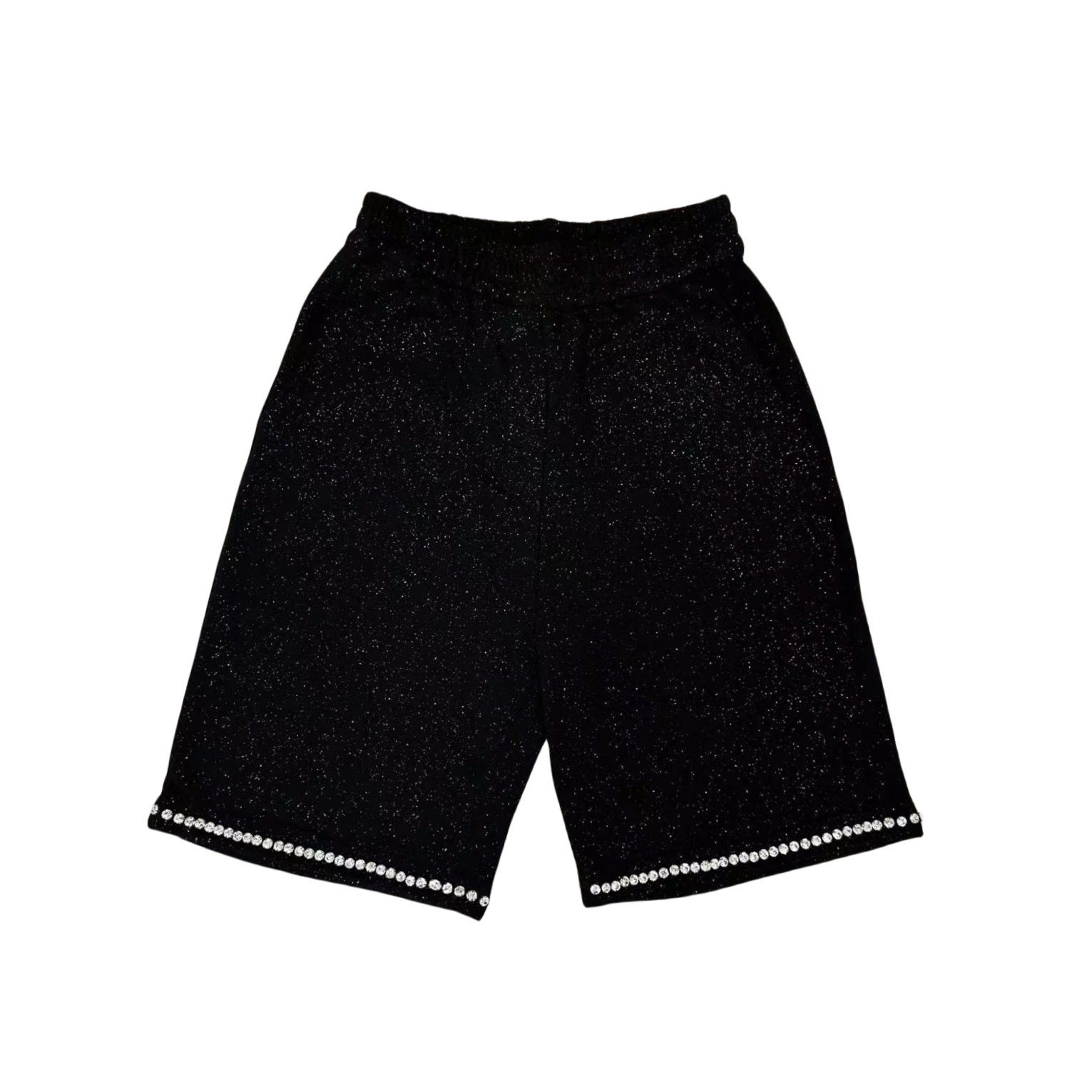 Rhinestone Crystal Detail Short Pants