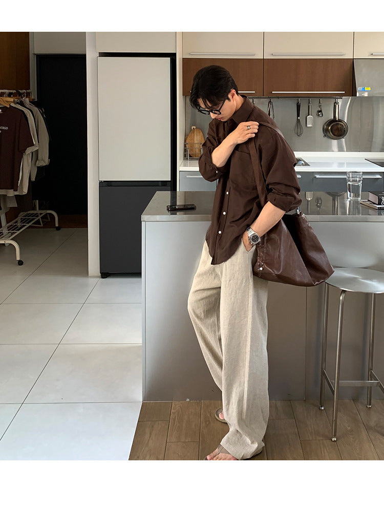 Cotton linen Long-Sleeved Shirt