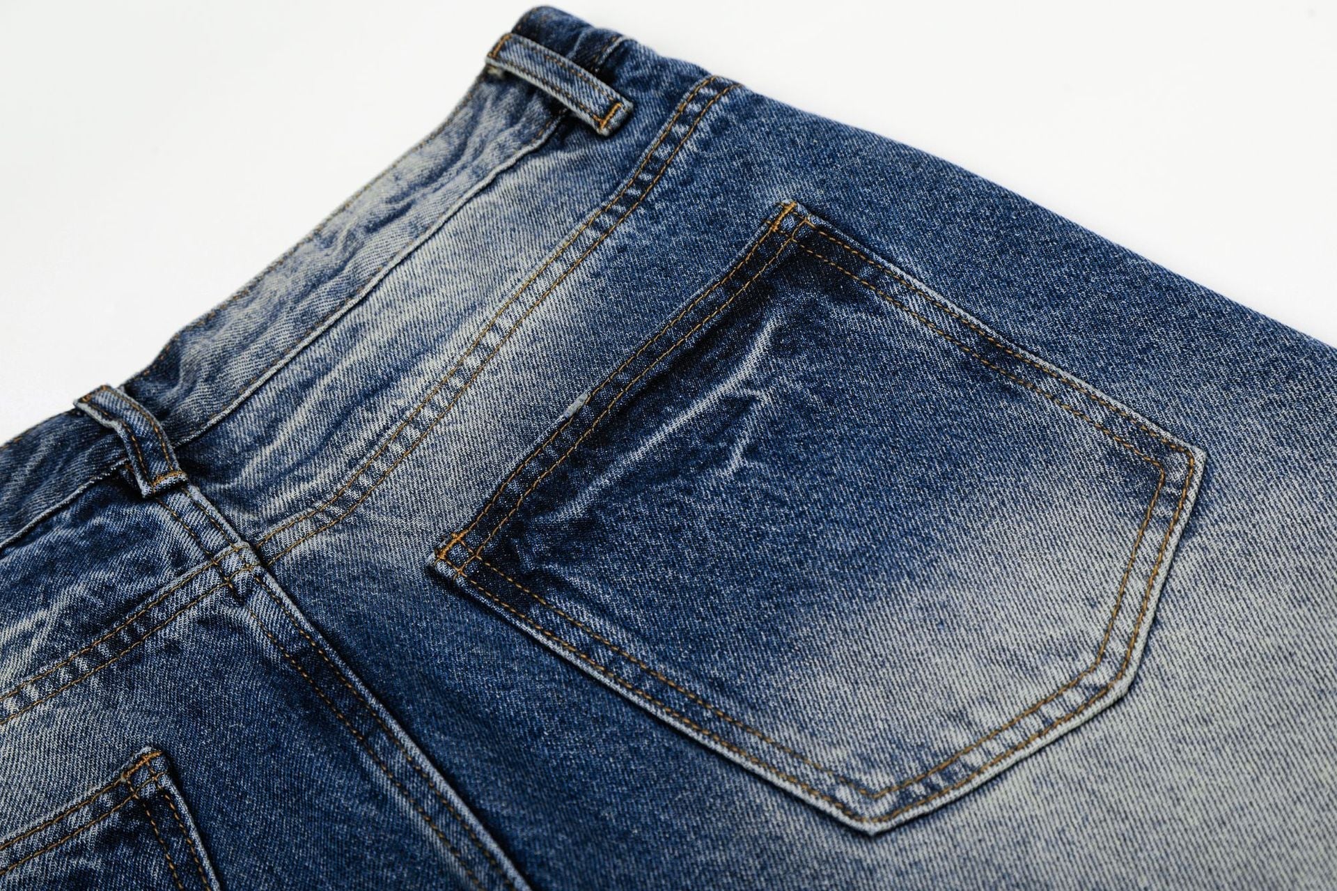Washed Whiskers Flare Denim Jeans