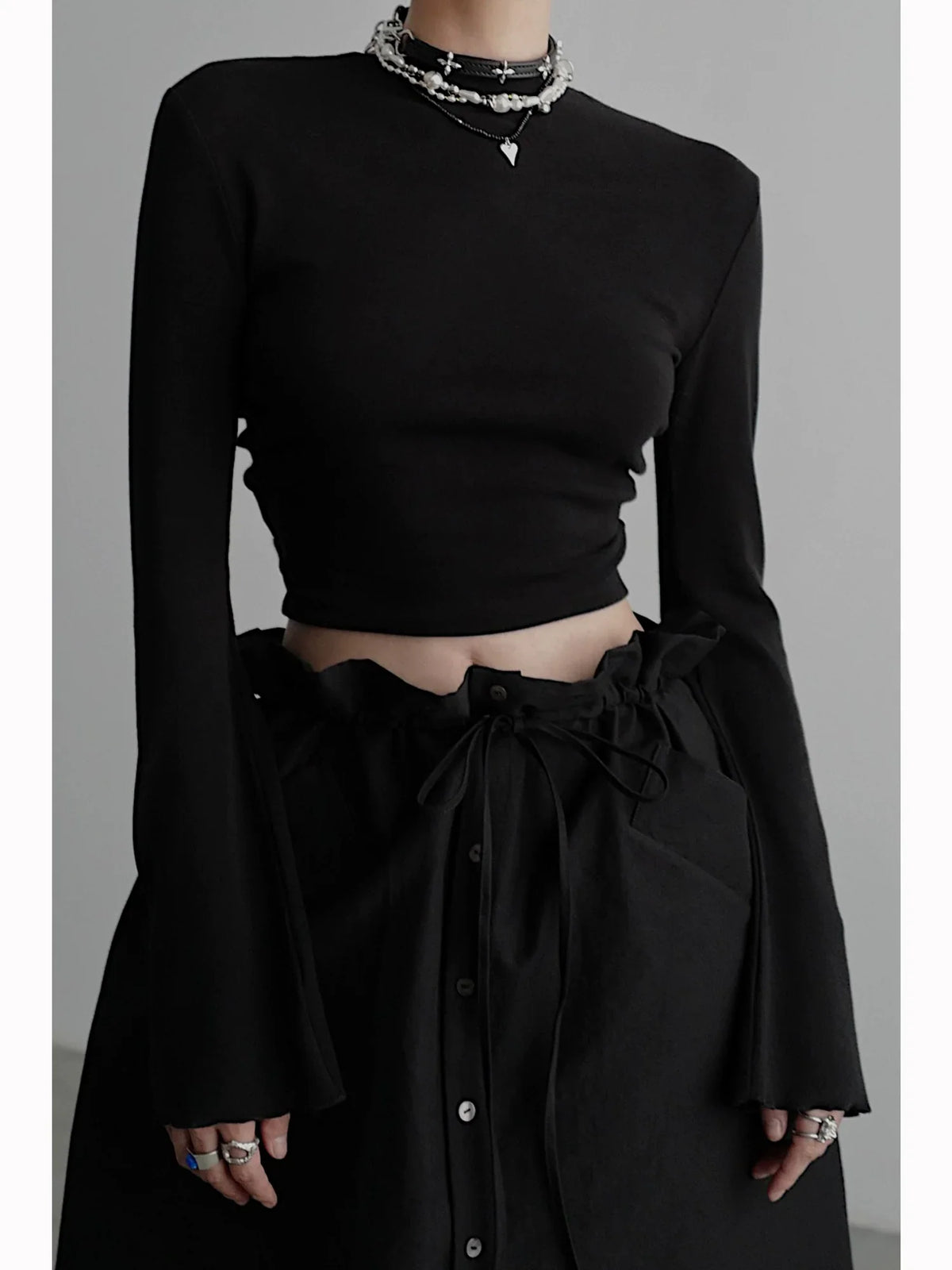 Two-Wear Knit Long Sleeve Top