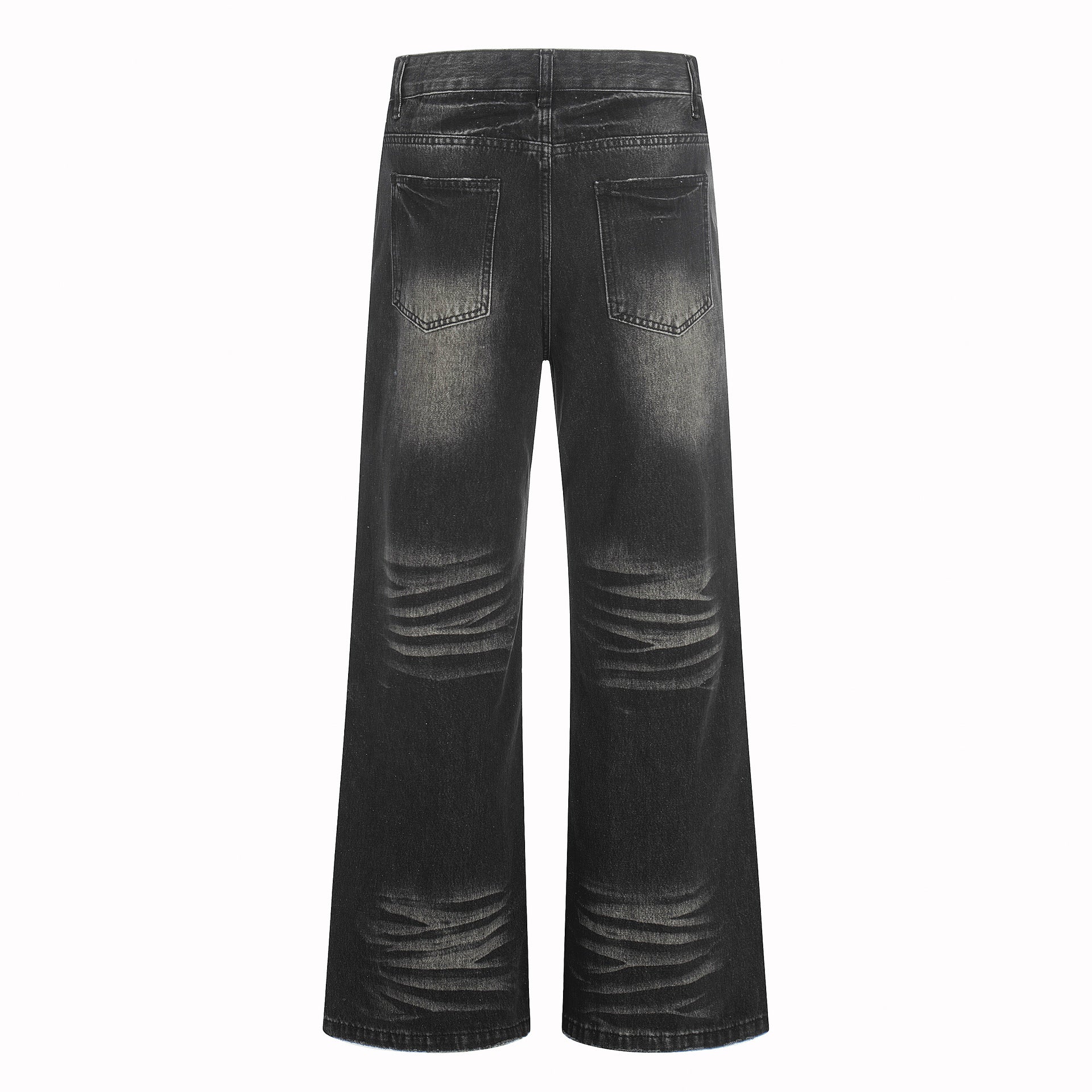 Washed Whiskers Flare Denim Jeans