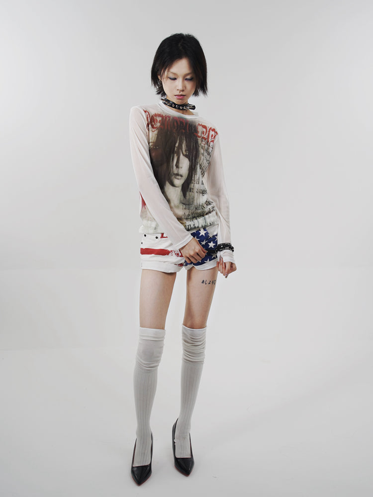 Post-Punk Mesh Long Sleeve T-Shirt