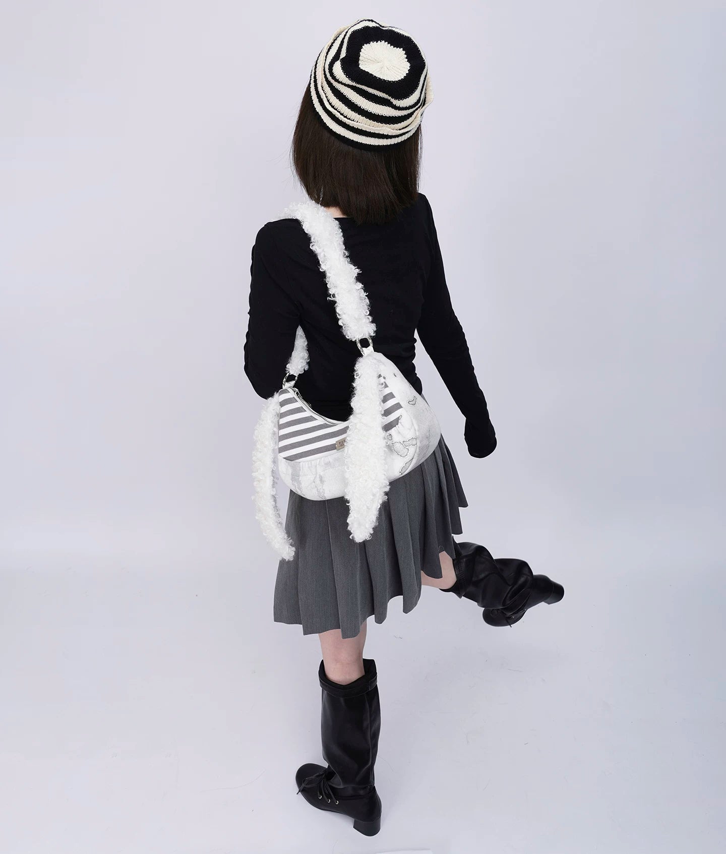 Furry Strap Mini Shoulder Bag