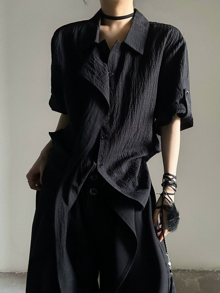 Design Strap Short Sleeve Shirt