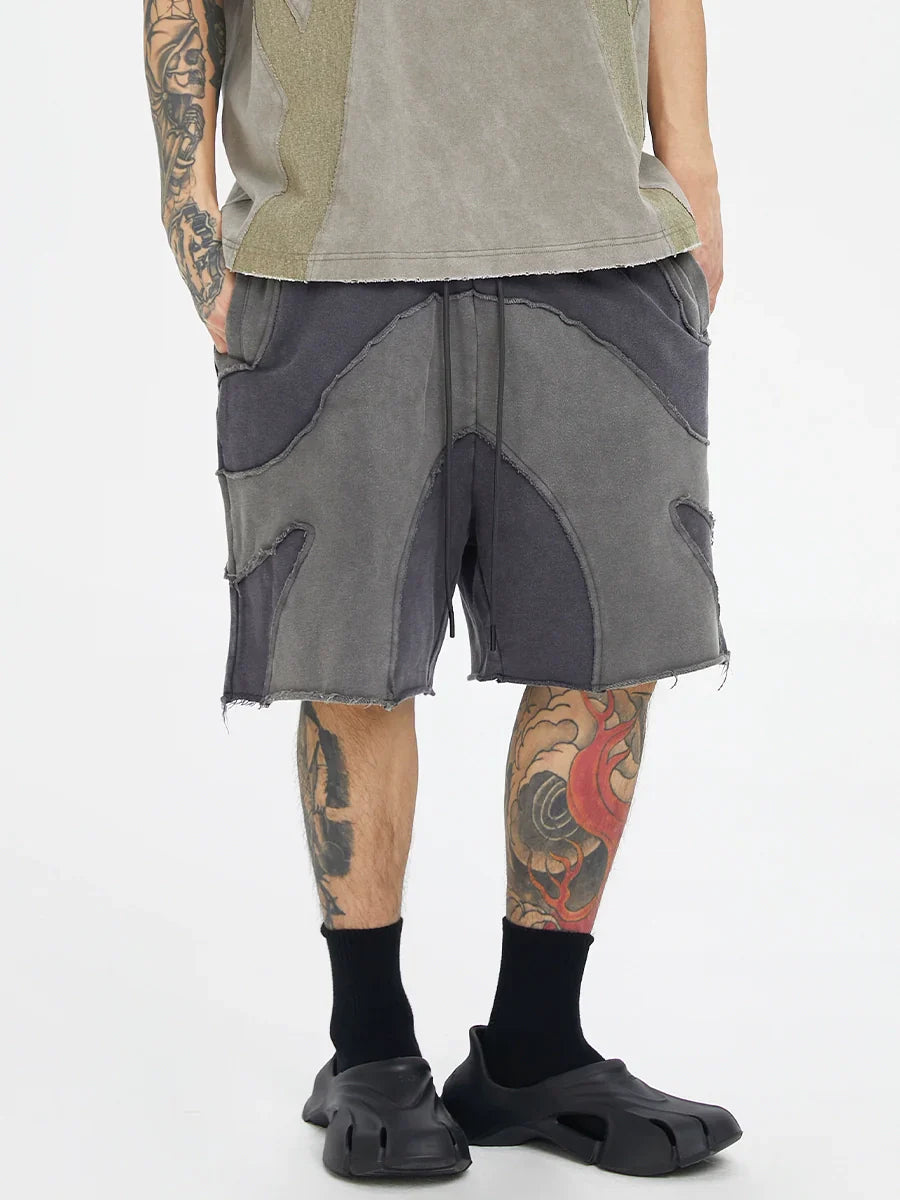 Patchwork Tactical Short Pants
