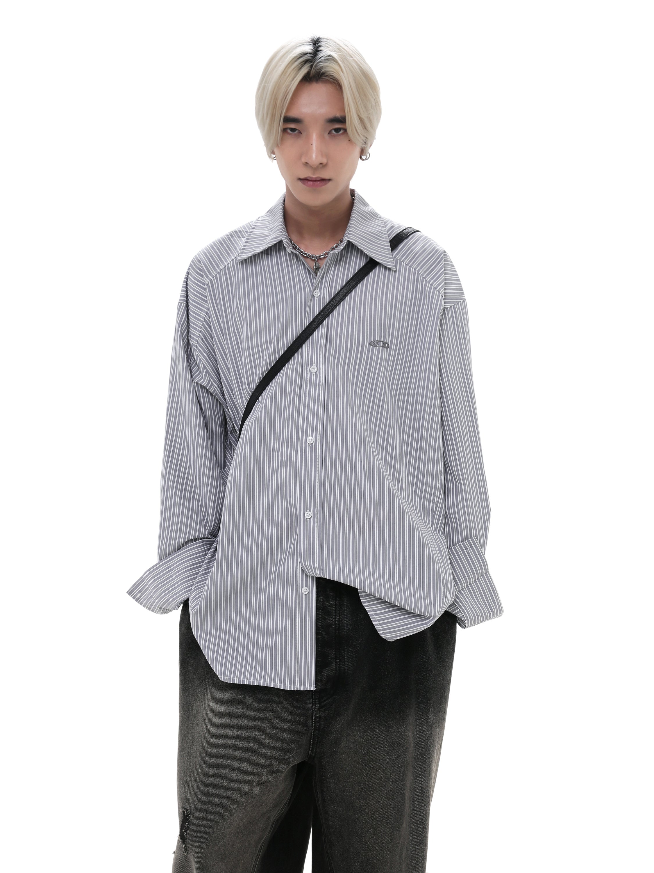 Oversize Stripe Long Sleeve Shirt