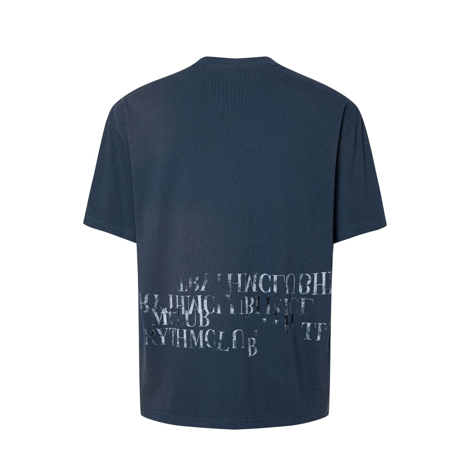 Dirty Washed Letter Print Oversize Short Sleeve T-Shirt