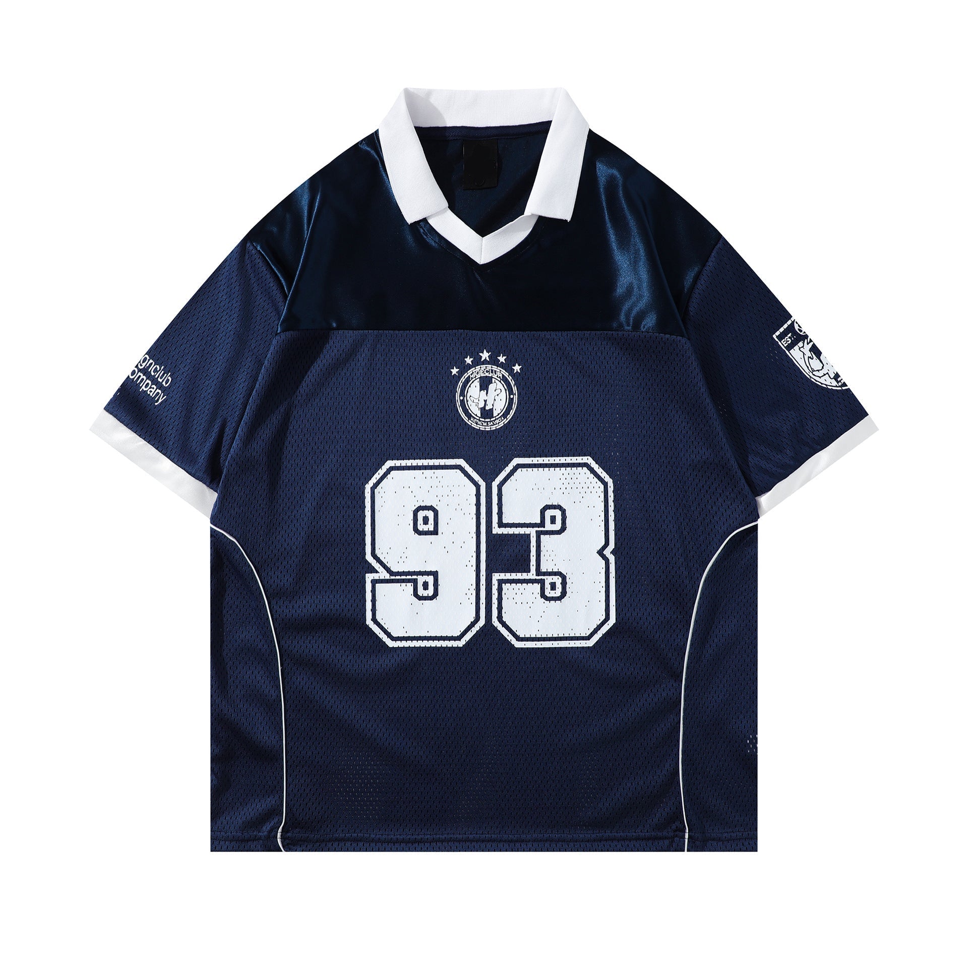 Campus Style Polo Collar Jersey