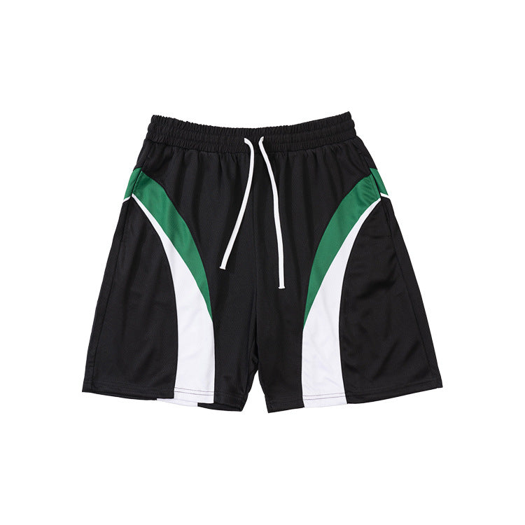 Mesh Patchwork Oversize Short Pants