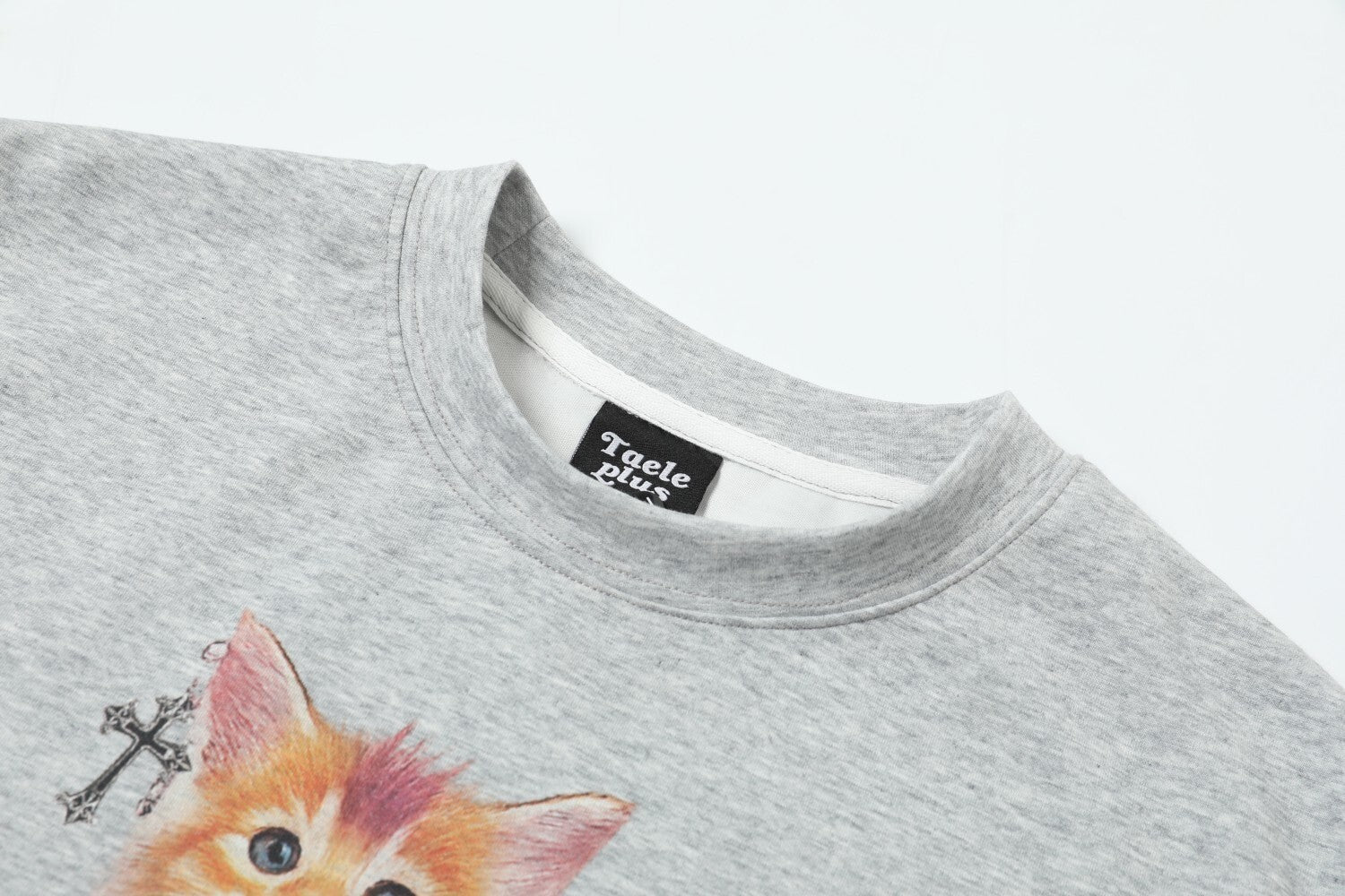 Cat Graphic Print Oversize Short Sleeve T-Shirt
